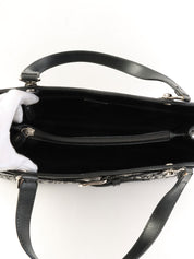 黑色 Trotter 图案手提包