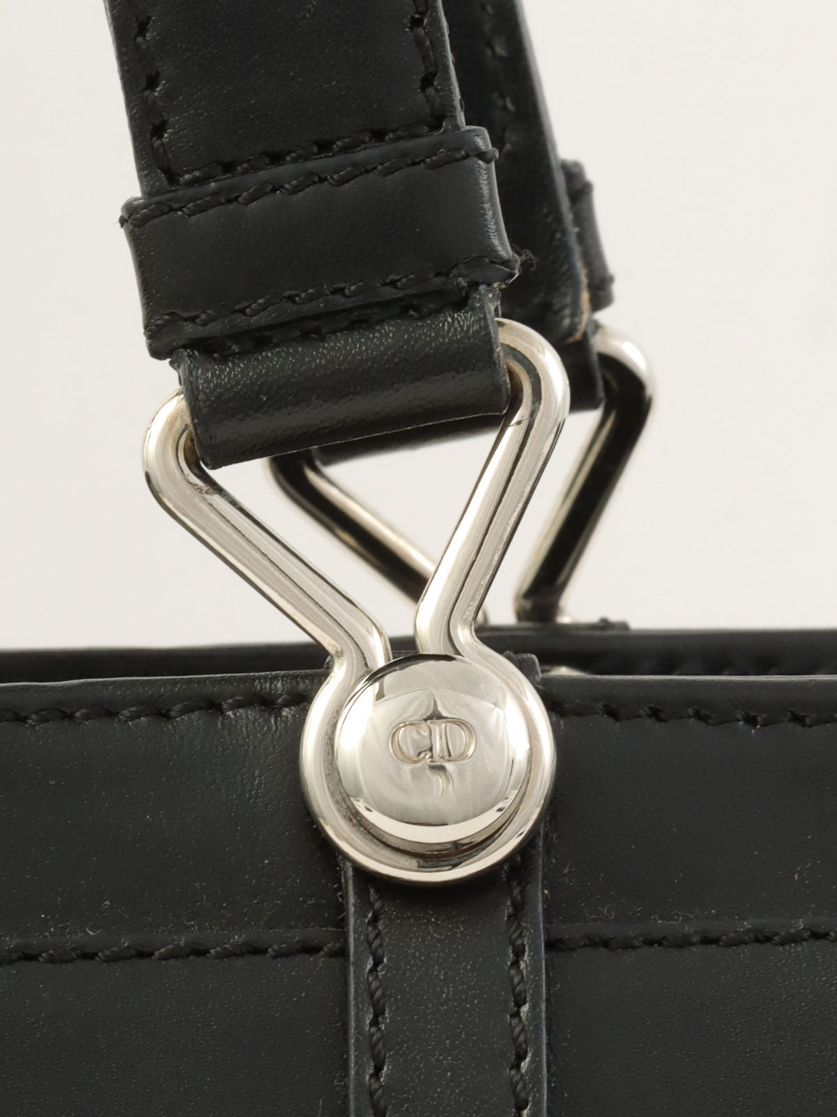 黑色 Trotter 图案手提包