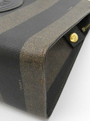 Pecan Pattern Logo Embossed 2-Way Handbag Brown/Black