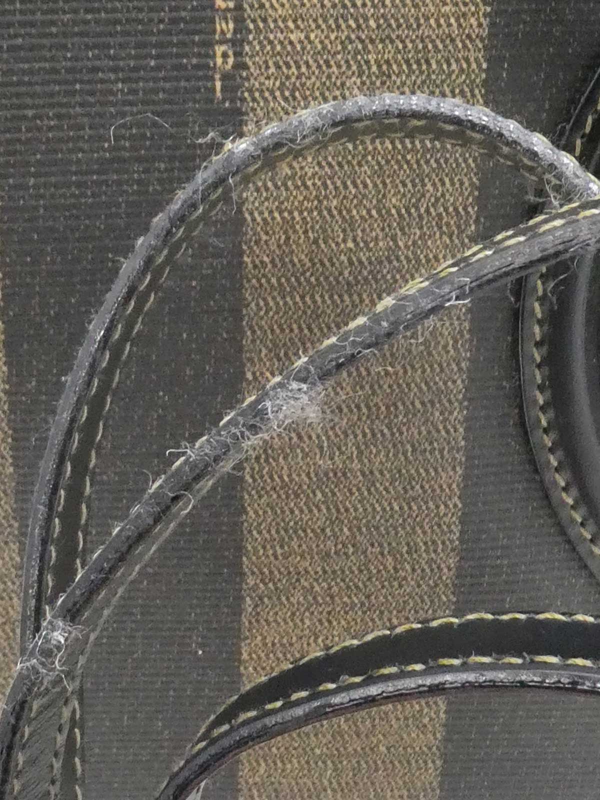 Pecan Pattern Logo Embossed 2-Way Handbag Brown/Black