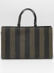 Pecan Pattern Logo Embossed 2-Way Handbag Brown/Black