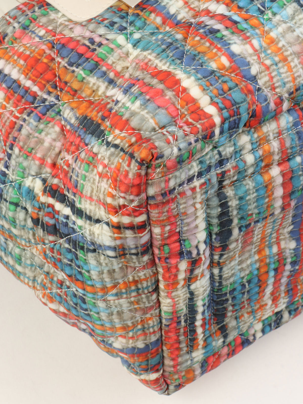 2014款米白色/多色斜纹软呢印花Coco Cocoon手提包