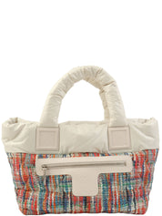 2014款米白色/多色斜纹软呢印花Coco Cocoon手提包