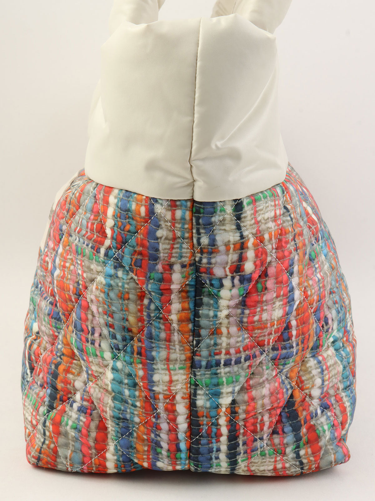 2014款米白色/多色斜纹软呢印花Coco Cocoon手提包