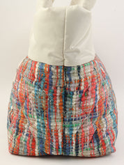 2014款米白色/多色斜纹软呢印花Coco Cocoon手提包