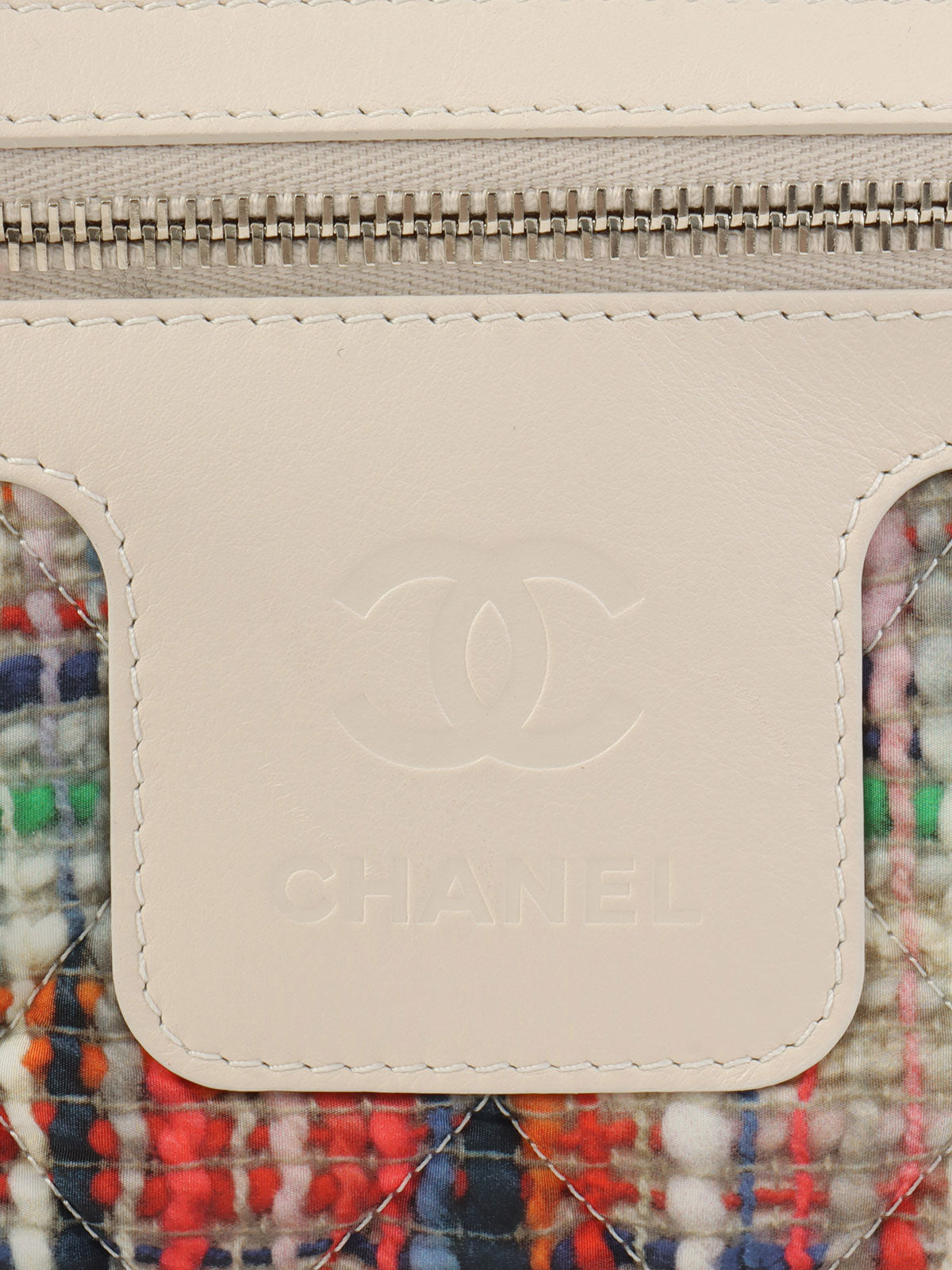 2014款米白色/多色斜纹软呢印花Coco Cocoon手提包