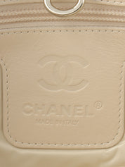 2014款米白色/多色斜纹软呢印花Coco Cocoon手提包