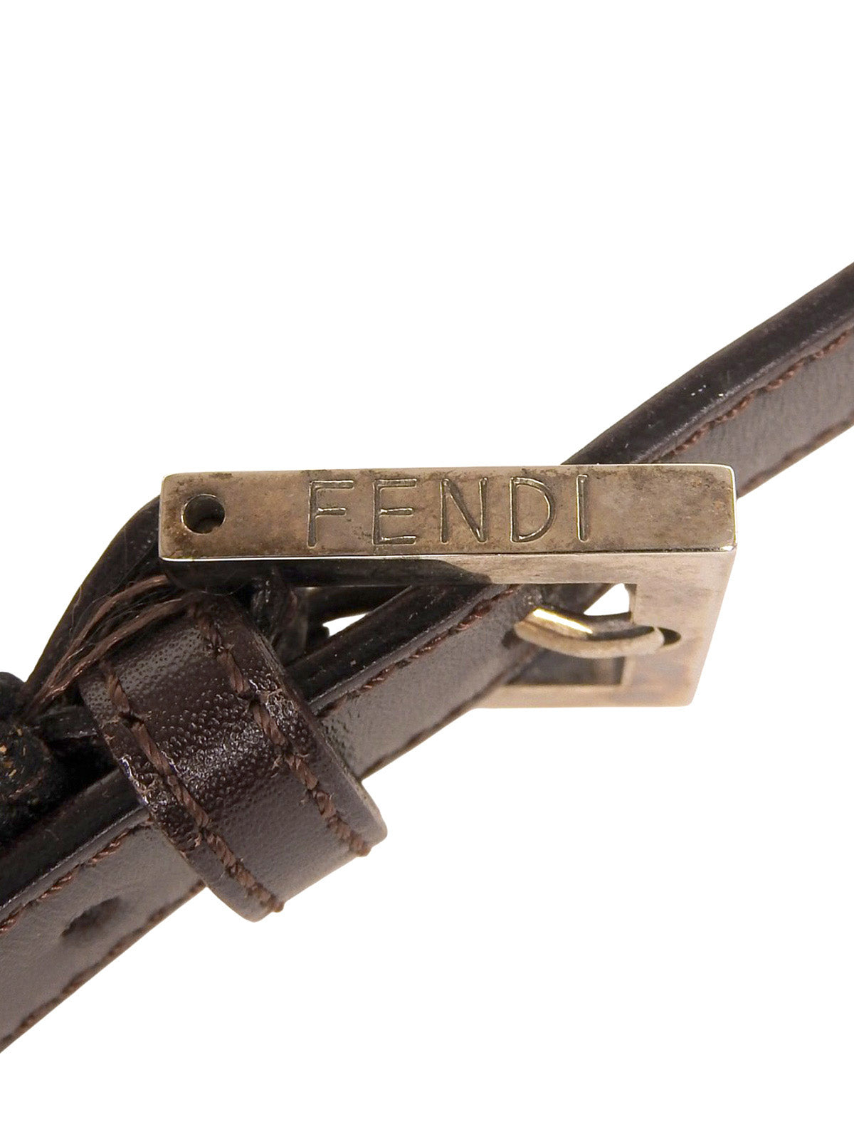 FF Zucca Pattern Shoulder Bag Brown