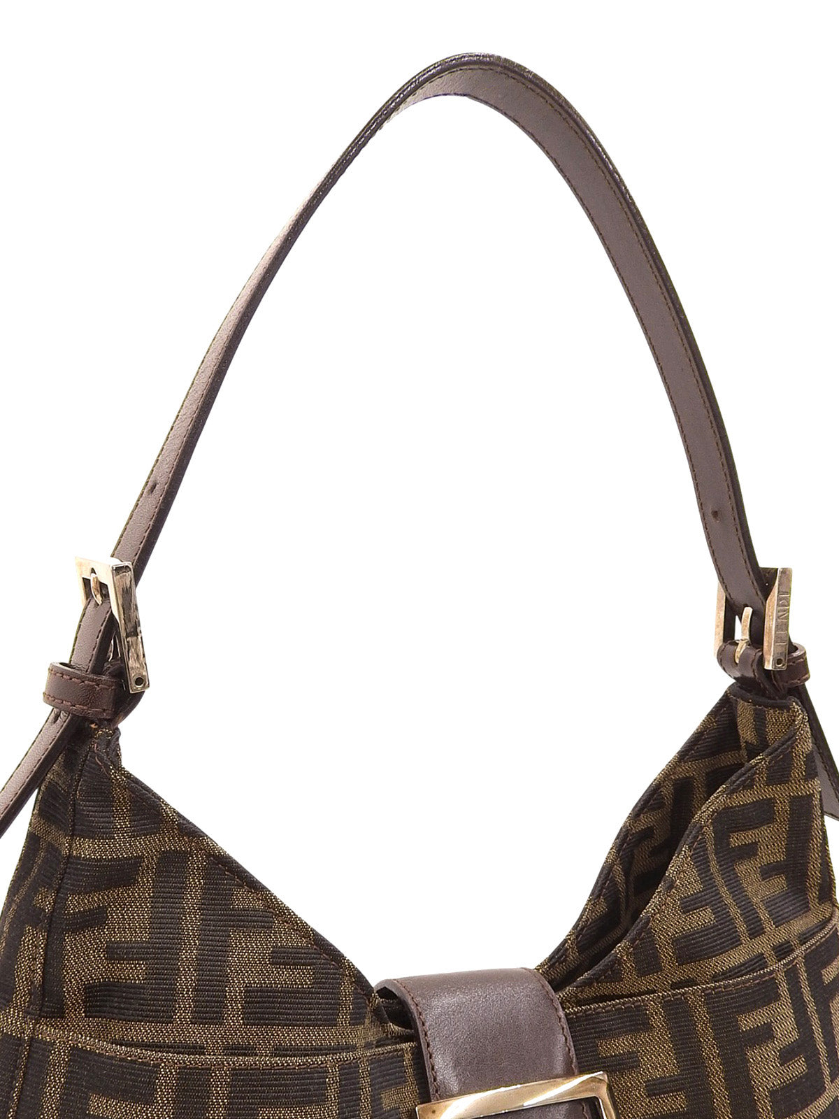 FF Zucca Pattern Shoulder Bag Brown