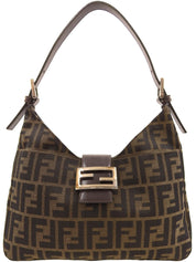 FF Zucca Pattern Shoulder Bag Brown
