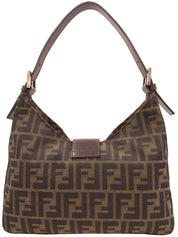 FF Zucca Pattern Shoulder Bag Brown