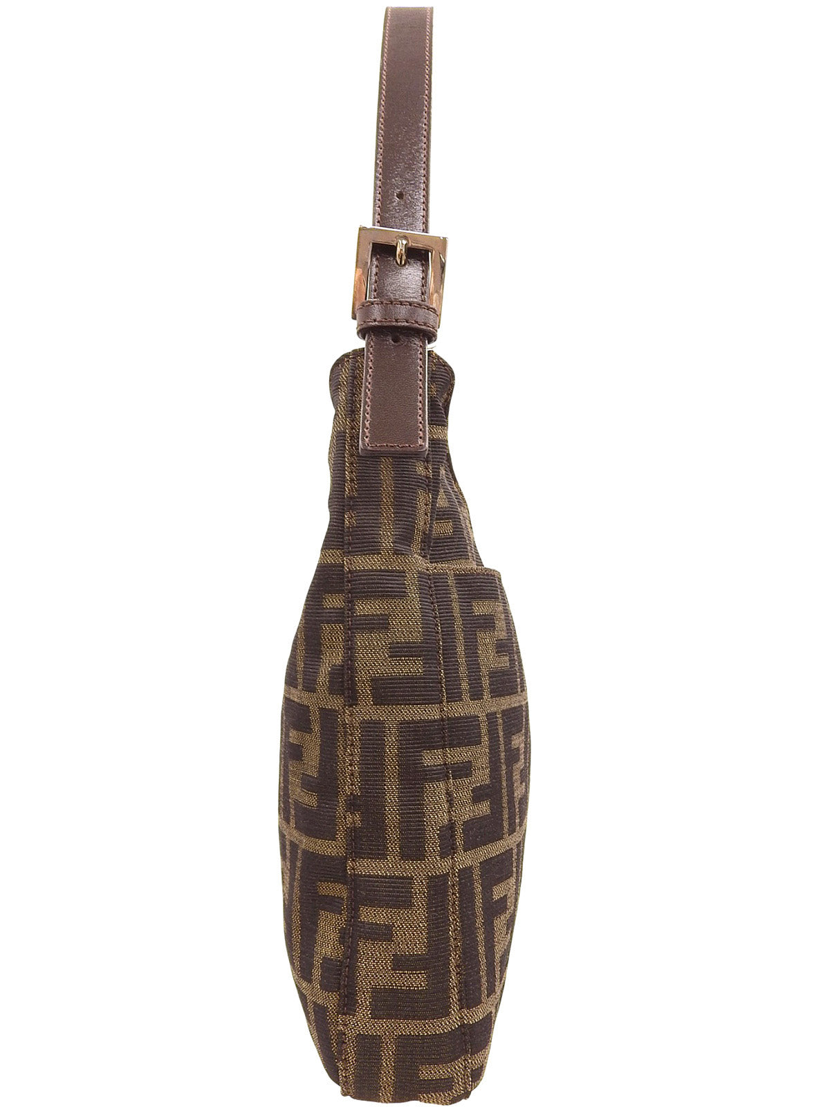 FF Zucca Pattern Shoulder Bag Brown