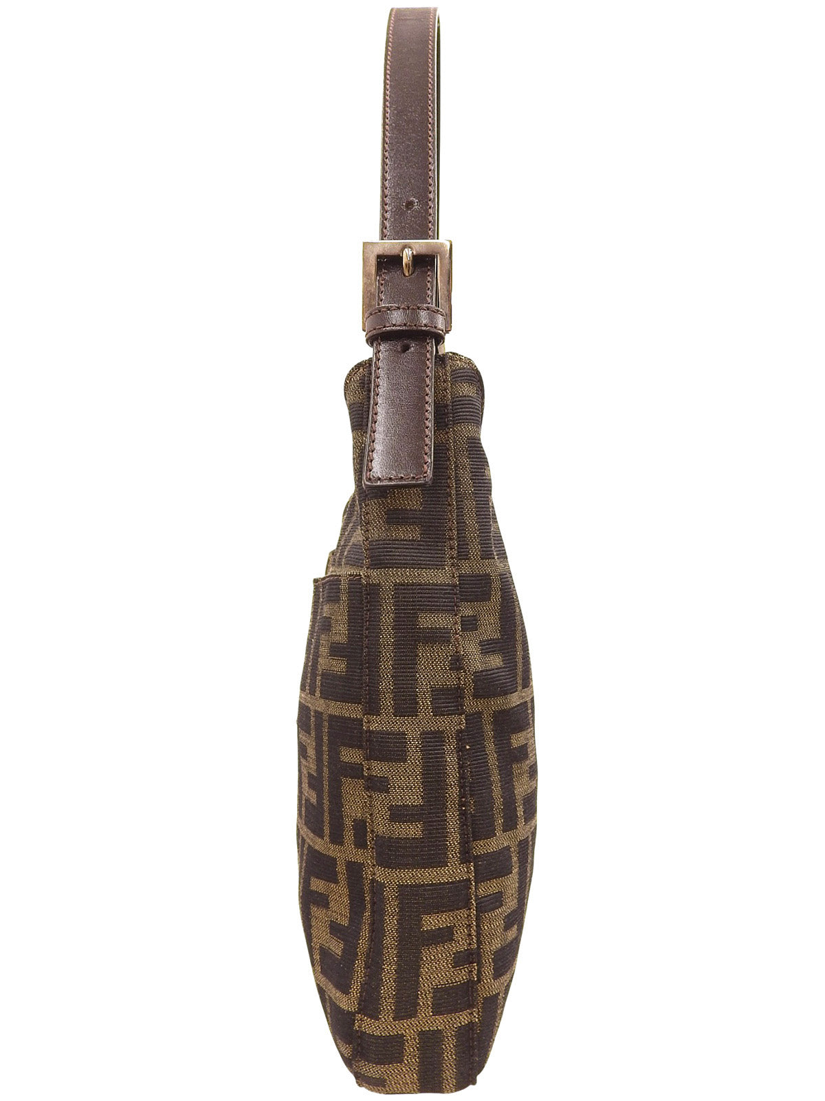 FF Zucca Pattern Shoulder Bag Brown
