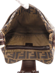 FF Zucca Pattern Shoulder Bag Brown