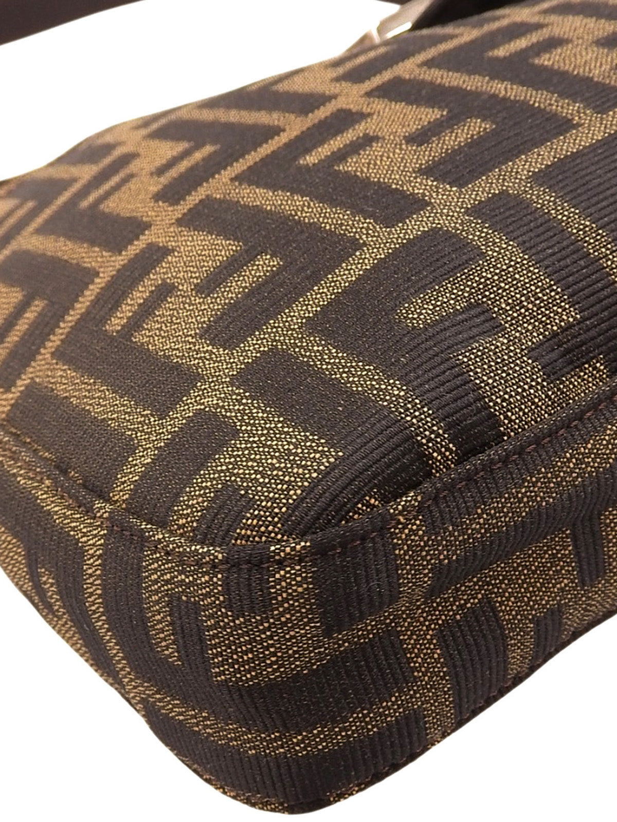 FF Zucca Pattern Shoulder Bag Brown