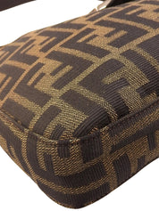FF Zucca Pattern Shoulder Bag Brown