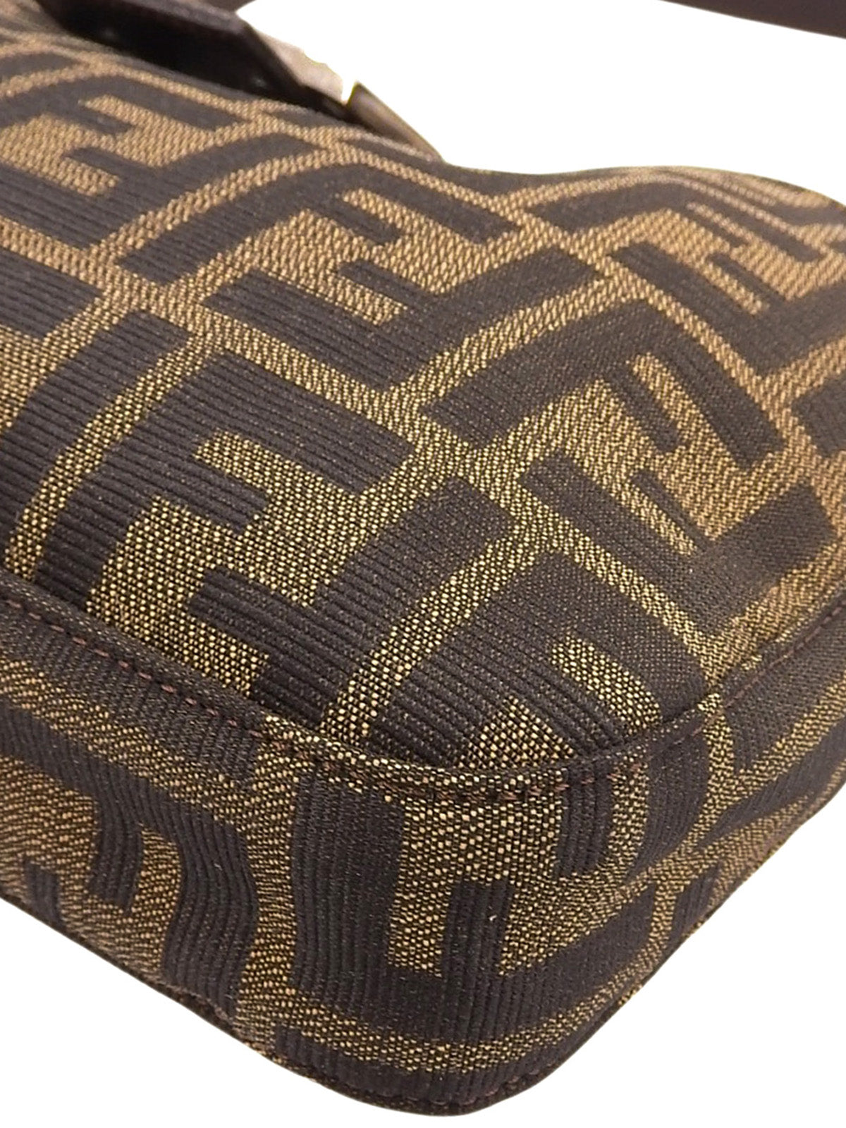 FF Zucca Pattern Shoulder Bag Brown