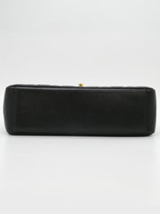 1997 Diana Flap Chain Bag, 25cm, Caviar Skin, Black