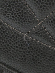 1997 Diana Flap Chain Bag, 25cm, Caviar Skin, Black