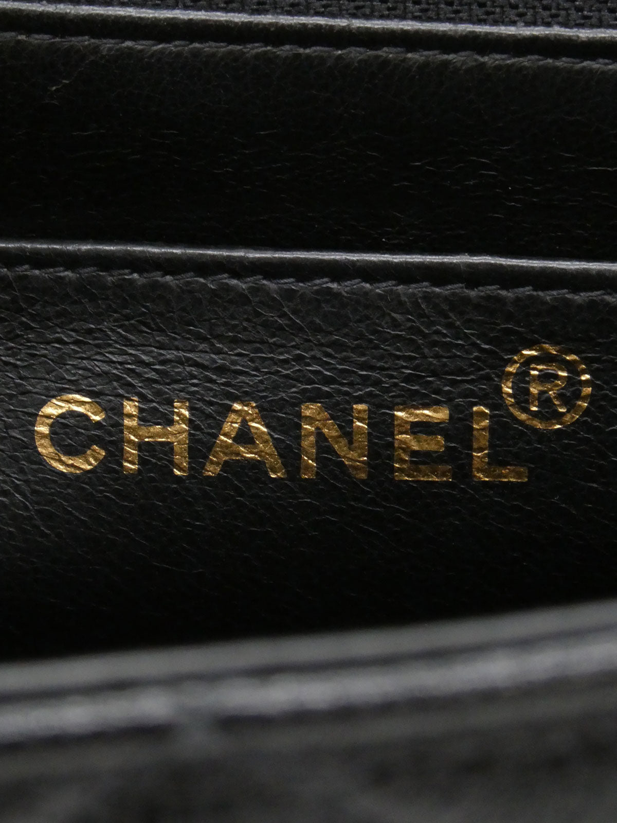 1997年頃製 キャビアスキンダイアナフラップチェーンバッグ25cm ブラック