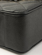 1995 Caviar Skin CC Turnlock Chain Shoulder Tote Bag in Black