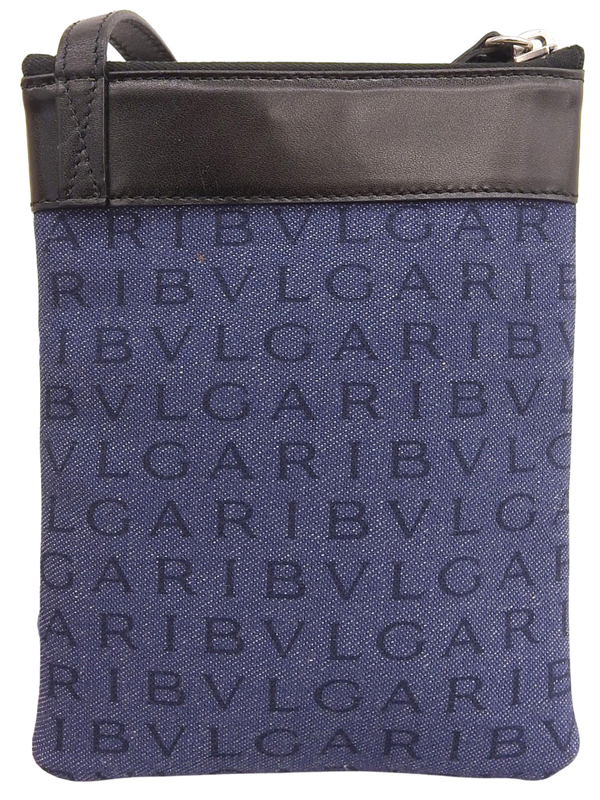 デニムロゴマニアショルダーバッグ ネイビー