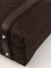 トロッターパターンロゴプレートハンドバッグ　ブラウン