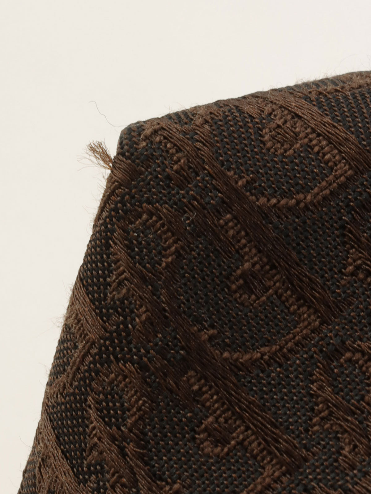 トロッターパターンロゴプレートハンドバッグ　ブラウン