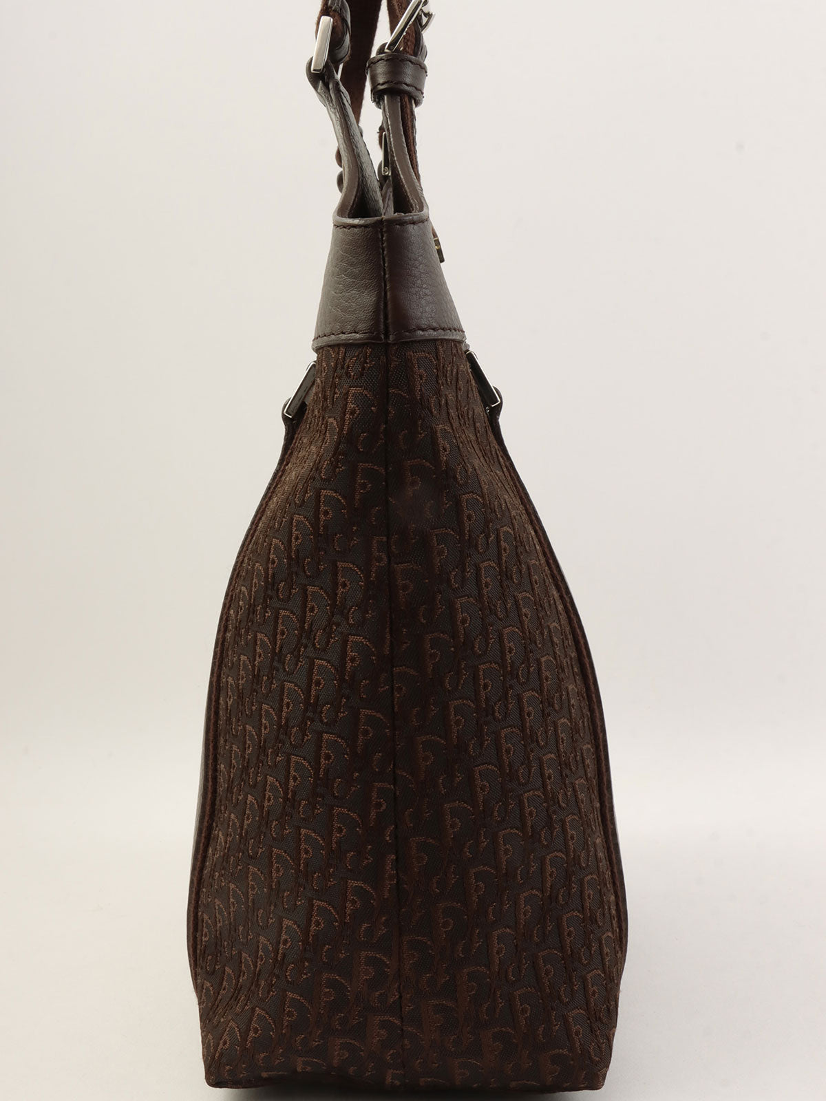 Trotter 图案 Logo 铭牌手提包 棕色