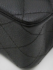 2008年頃製 キャビアスキンクラシックフラップチェーンバッグ25cm ブラック