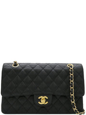 2008年頃製 キャビアスキンクラシックフラップチェーンバッグ25cm ブラック