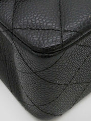 2008年頃製　キャビアスキンクラシックフラップチェーンバッグ25cm　ブラック