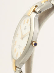 Round Logo Face Watch Silver/Gold