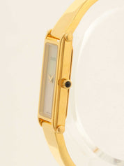 Rectangular Watch Gold/Shell