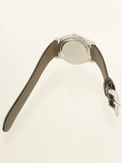 ラウンドロゴフェイスウォッチ シルバー/ブラック