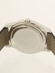 Round Logo Face Watch Silver/Black