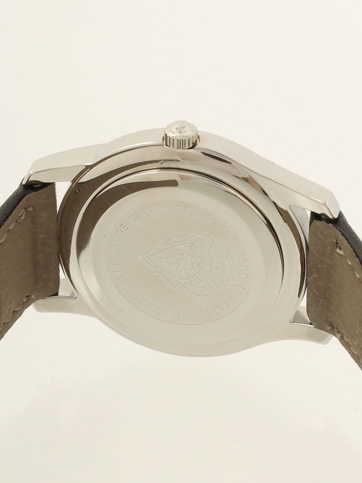 ラウンドロゴフェイスウォッチ シルバー/ブラック