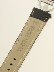 马衔圆形Logo表盘腕表 银/黑色