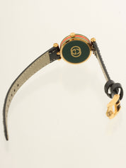 Round Logo Shelly Line Face Watch in Gold/Black/Multicolor