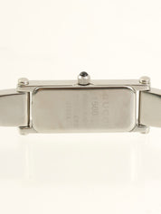 Rectangular watch silver/blue