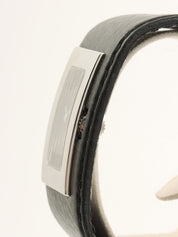 スクエアレザーバングルウォッチ ブラック