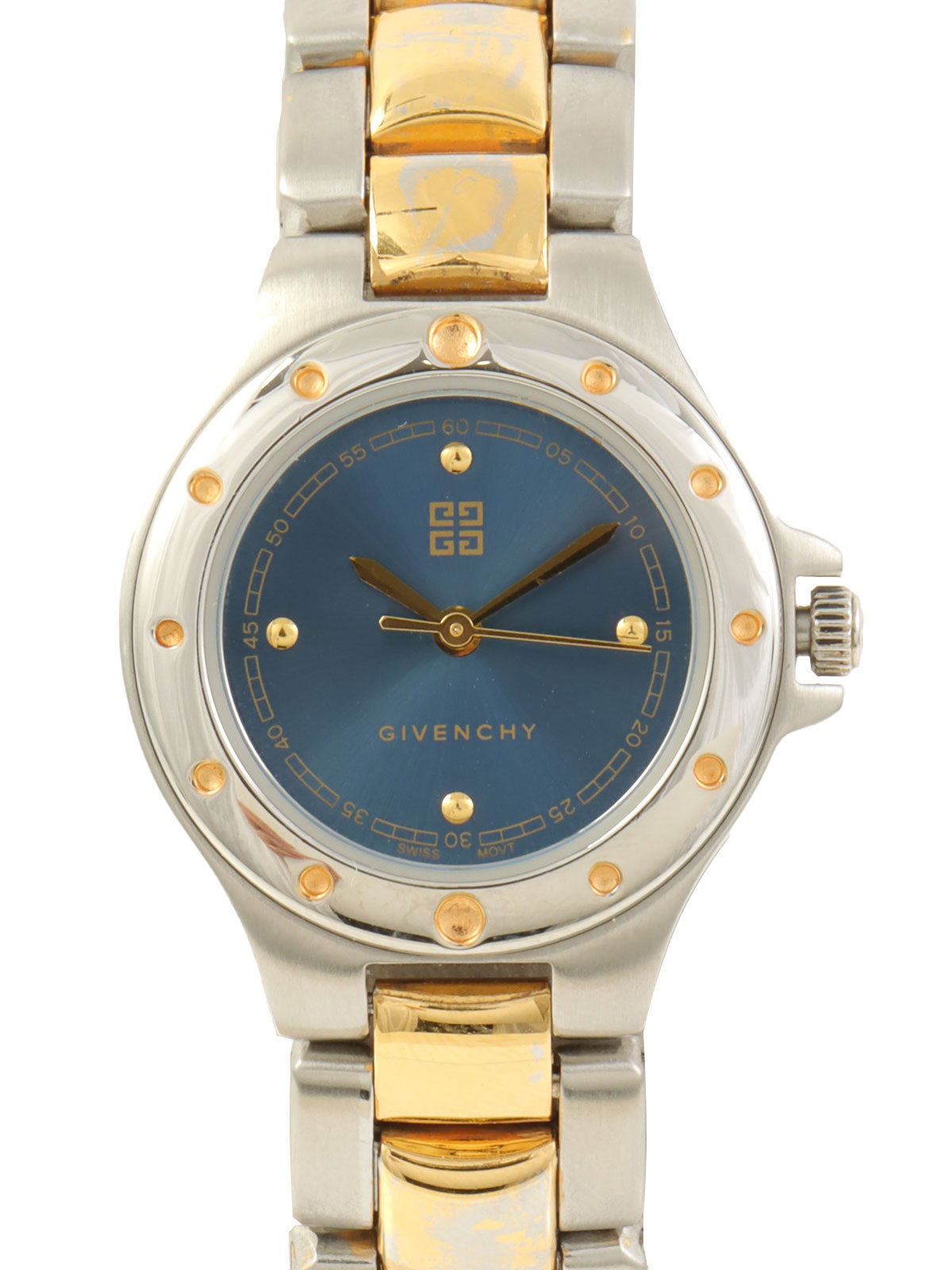 Round Logo Face Watch Gold/Silver