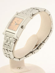 Hウォッチ シルバー/サーモンピンク