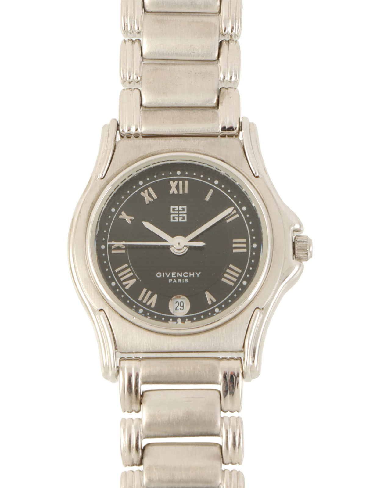 Round Logo Face Watch Silver