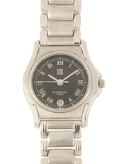Round Logo Face Watch Silver