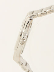 Round Logo Face Watch Silver