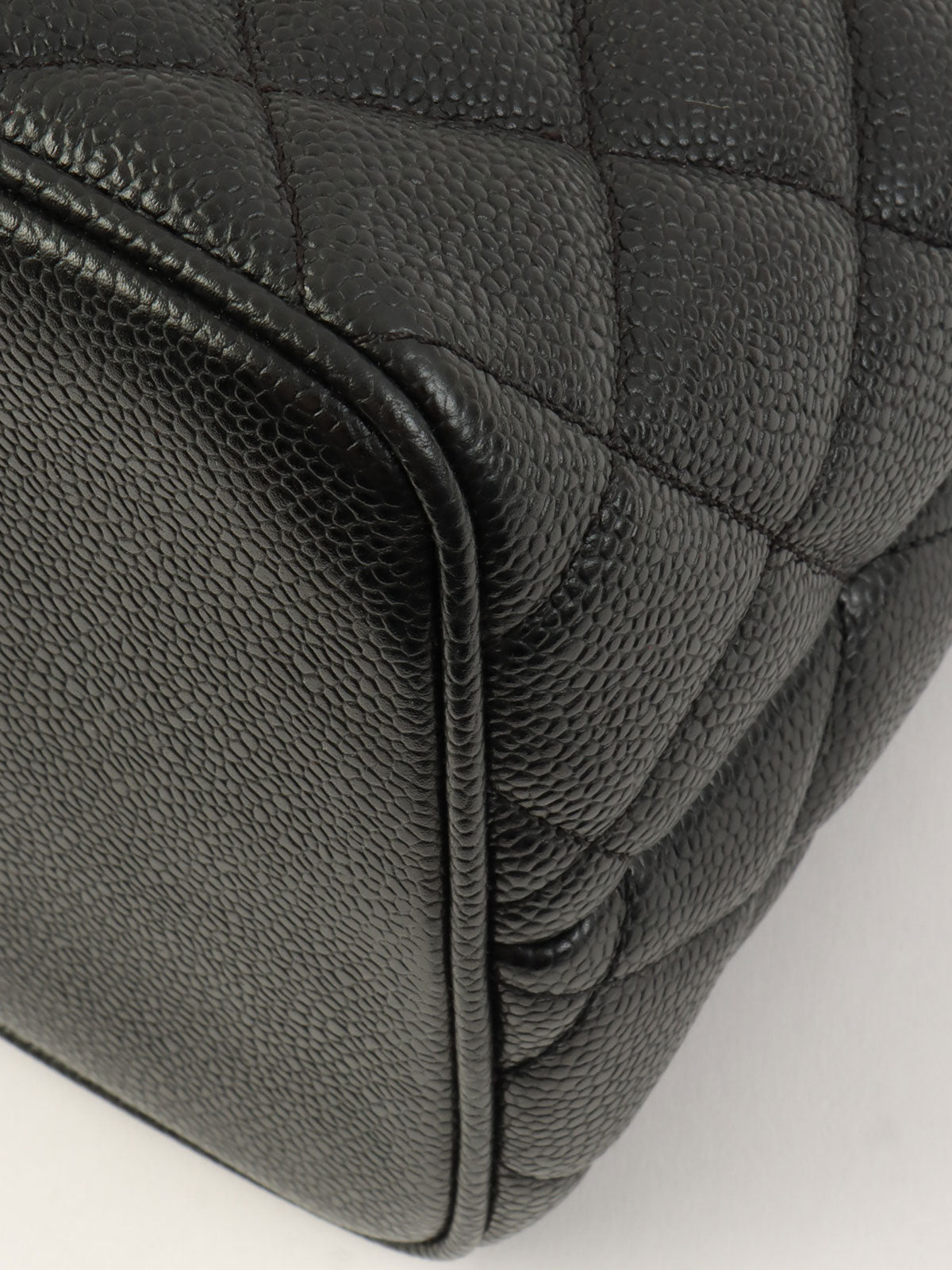 Circa 2000 Caviar Skin CC Mark Stitch Reprint Tote Bag Black