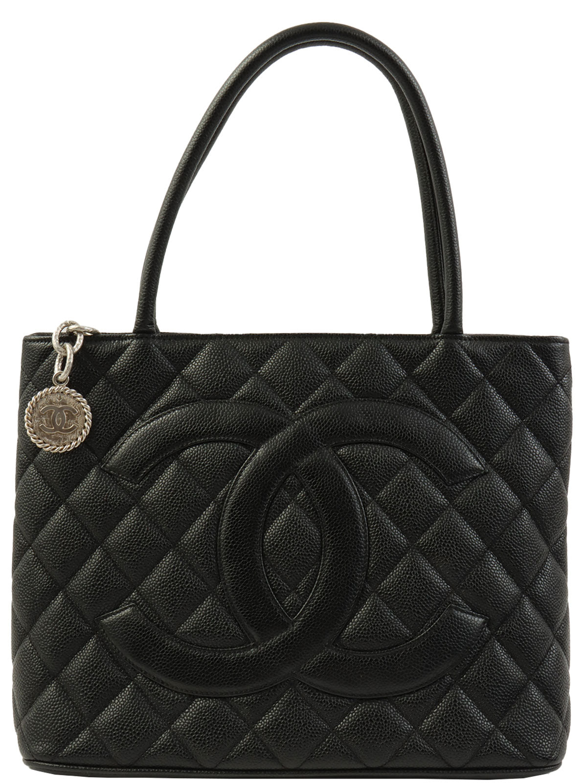 Circa 2000 Caviar Skin CC Mark Stitch Reprint Tote Bag Black