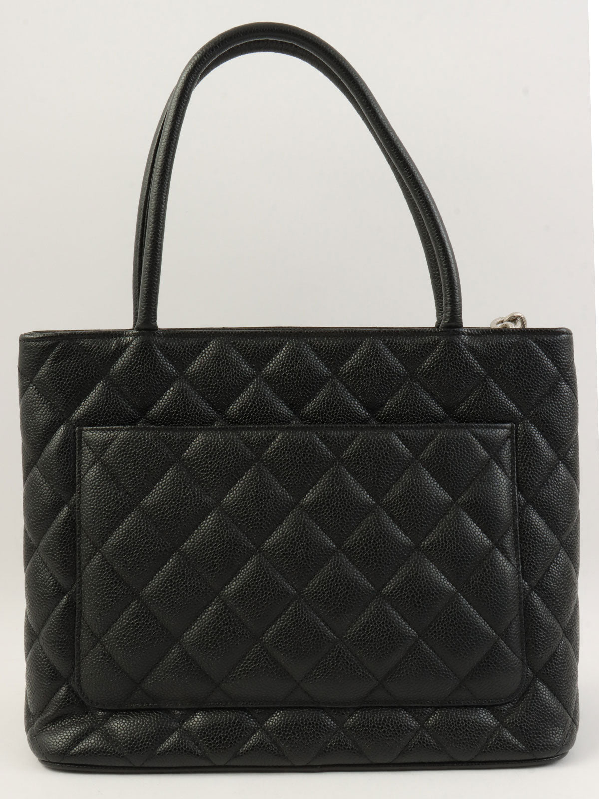 Circa 2000 Caviar Skin CC Mark Stitch Reprint Tote Bag Black