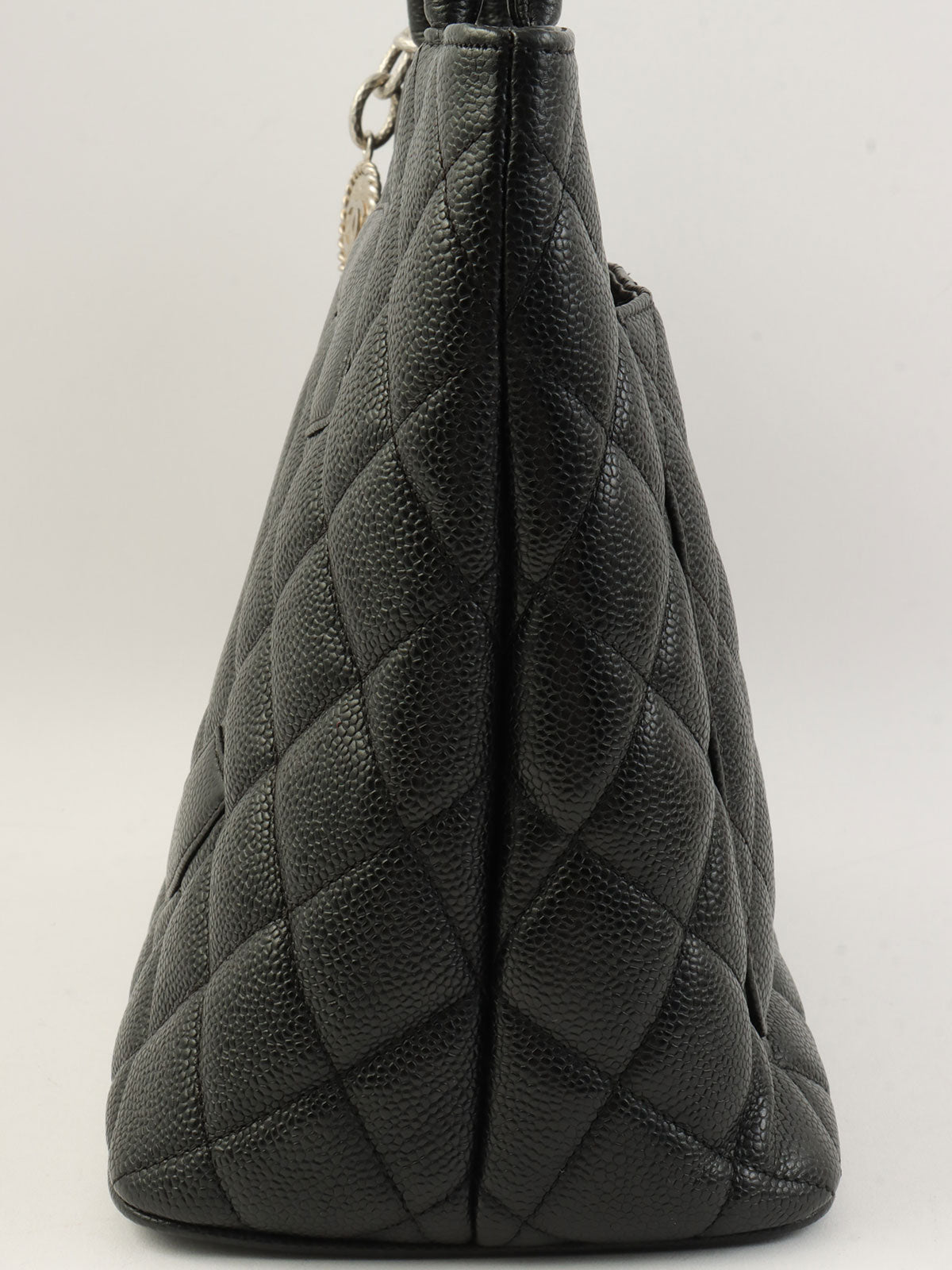 Circa 2000 Caviar Skin CC Mark Stitch Reprint Tote Bag Black